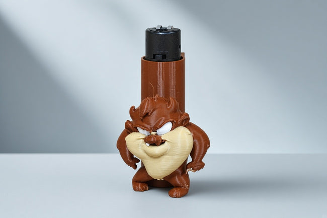 Kahverengi hareketli canavar figürü tasarımlı tekli çakmak, model IMG-001943
